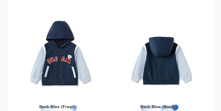 BALABALA Children's Clothing, Baby Outerwear for Boys And Girls, Infant Top, 2026 New Style, Kids Autumn Wear, Loose Soft Hooded Jacket 15