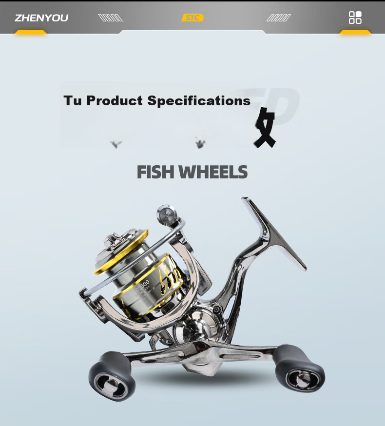 Grsaed STC3000 Spinning Reel Universal Metal Fishing Line Reel Lure Sea Rod Surfcasting Reel Long Casting Reel 13