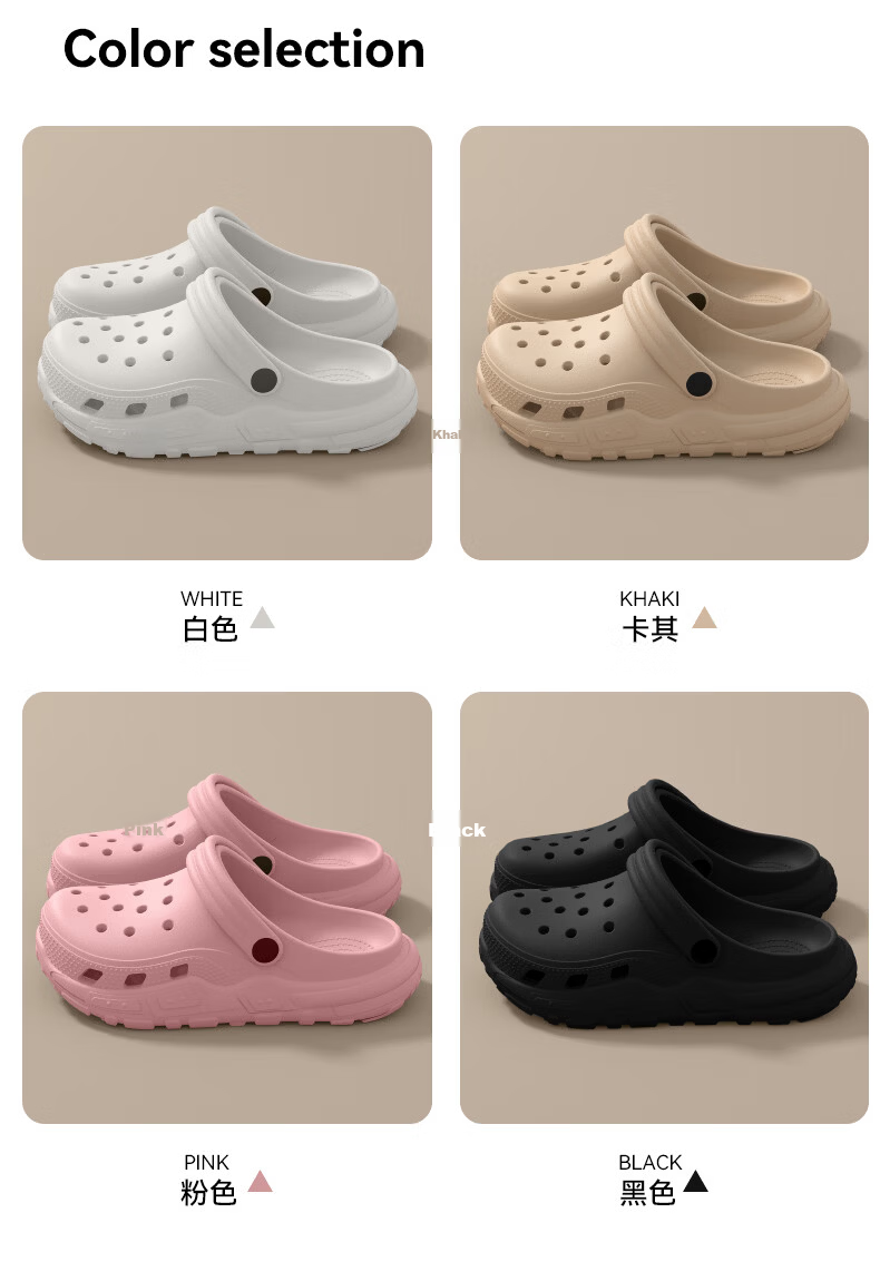Gogaman Men's Summer Outdoor Beach Non-Slip Wear-Resistant Thick-Soled EVA Odor-Resistant Sandals Slippers 8