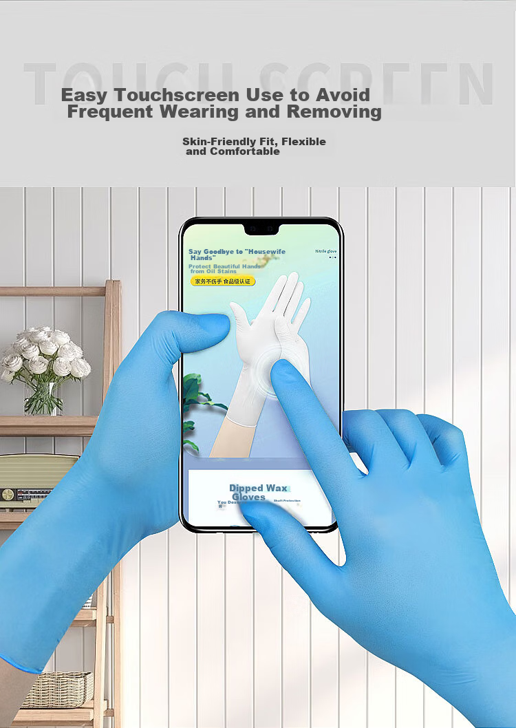 Jiazhanli Disposable Nitrile Gloves, Thickened And Durable, Industrial Laboratory Use, 30 Pieces/pack, White, Size M 5