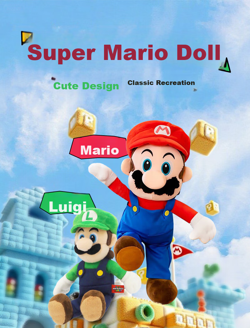 NINTENDO SWITCH Nintendo Mario Bowser Koopa Chino Peko Hey Tiger Pochi Shush Ghost Mushroom Plush Doll Keychain Luigi Plush Approximately 37cm 1
