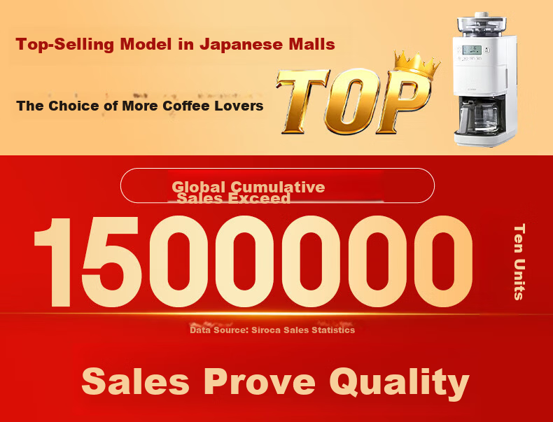 Siroca Stone Mill Fully Automatic American Coffee Maker Grinder Integrated Bean and Powder Dual-Use Multifunction PRO Small Coffee Machine for Office and Home [Qixi Valentine's Day Gift] 1