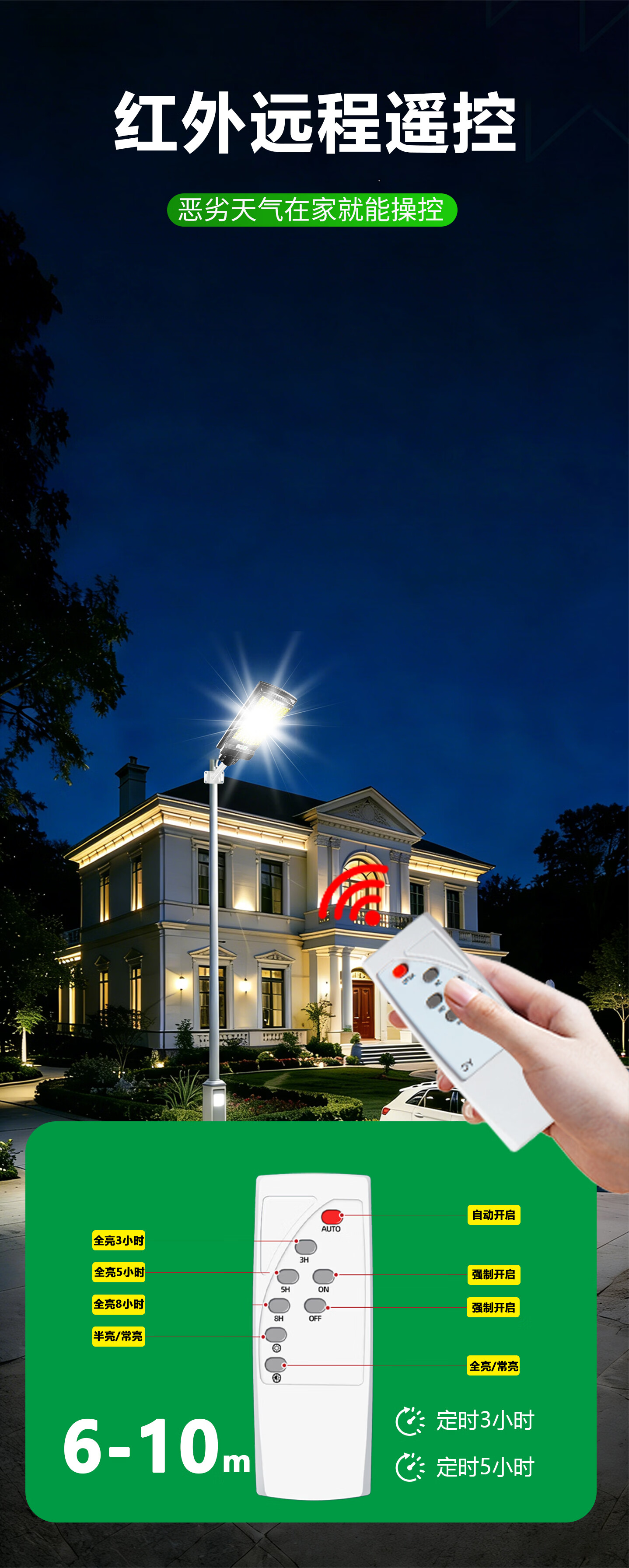 Shufujia Solar Outdoor Lighting Garden Lamp Street Light New Rural Household Waterproof High Power Street Lamp 11
