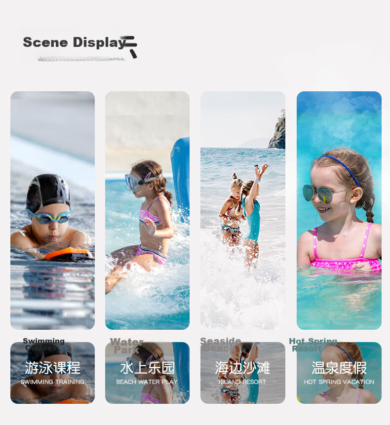 JEEP Kids Girls Two-Piece Modest Swimwear Vacation Hot Spring Sun Protection Dreamy Purple Size 120 19