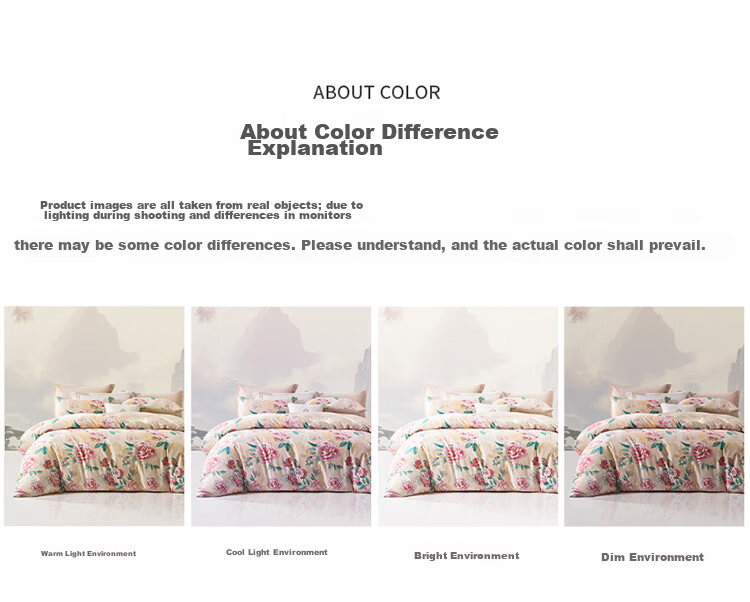 FUANNA Four-Piece Set Pure Cotton 100% Cotton Bedding Set Bed Sheet Double Extra-Large Duvet Cover for 1.8-Meter Bed 14