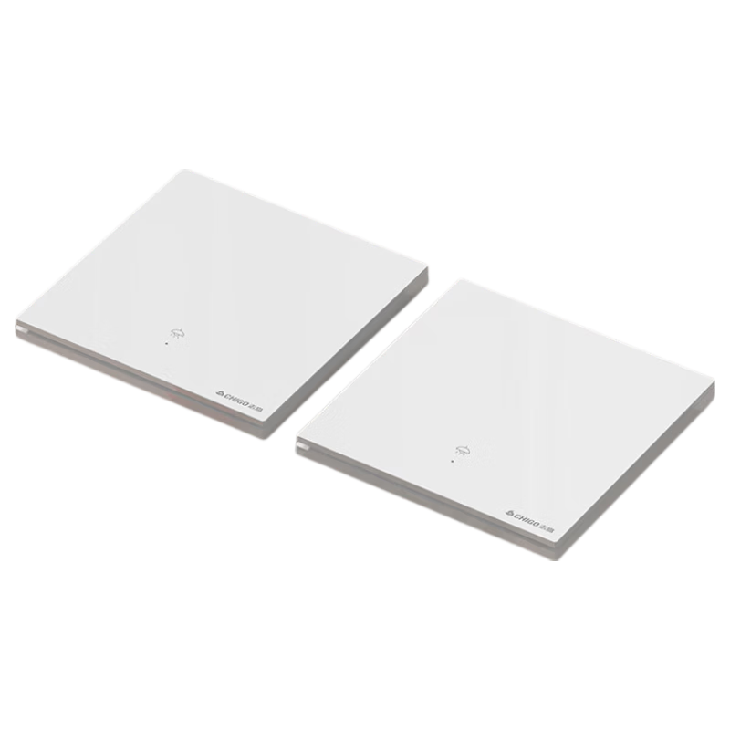 CHIGO Wireless Remote Control Switch Wireless Panel Home Remote Controller Adhesive Switch White Single-Gang Kit