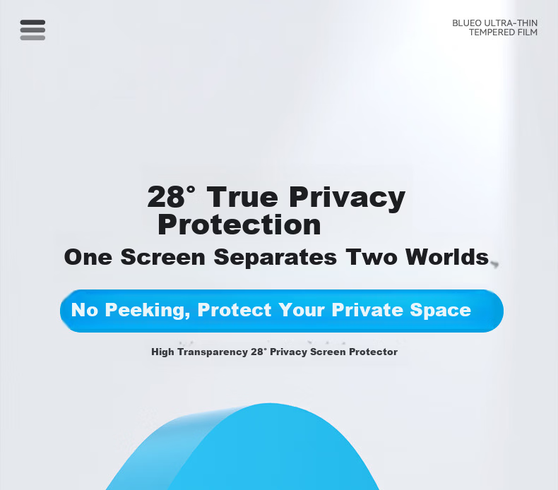 BLUEO [28° Privacy Protection + New Space Capsule | Front Frame Version] Tempered Glass Screen Protector for OPPO FindN6, Anti-Fingerprint Dust-Free Quick Installation Protective Film 2
