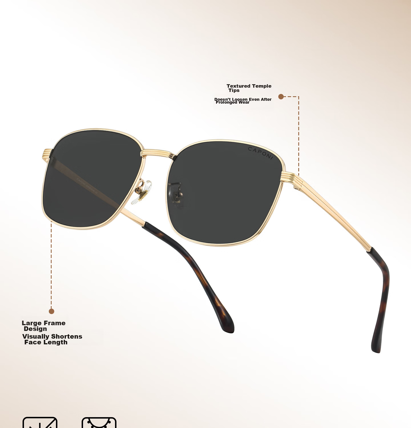 Jiaboli Polarized Sunglasses for Women Vintage Style UV Protection 2026 New Large Frame Slim Face Sunglasses 24