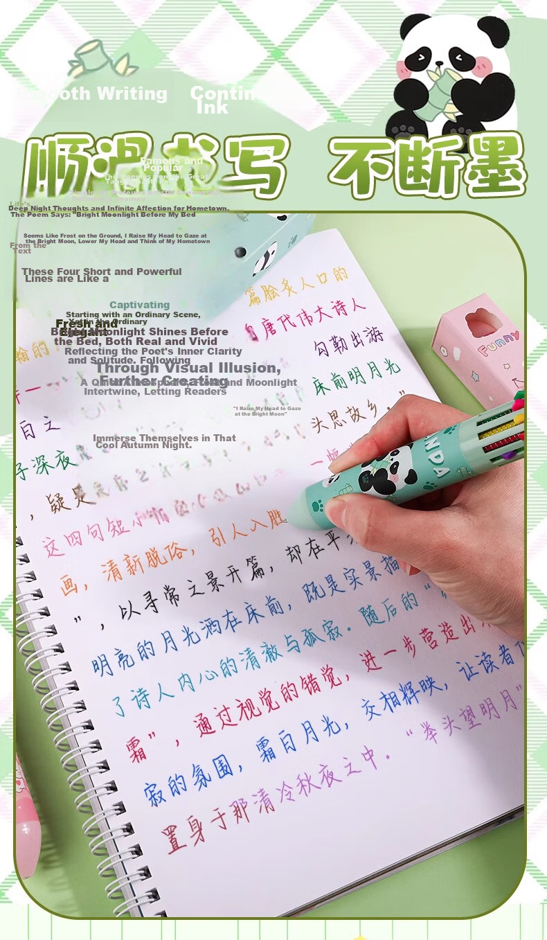 TRUECOLOR 10-Color Powder Girl Ballpoint Pen Cartoon Cute Creative Color Pen Press-Type Multicolor Multifunctional Pen Multi-Color All-in-One Student Marker Note-Taking 1101D 7