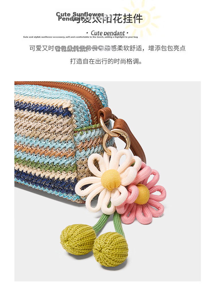 Aokang Women's New Rainbow Fashion Mobile Phone Bag Luxury Crossbody Shoulder Bag Birthday Gift Practical for Girlfriend 10