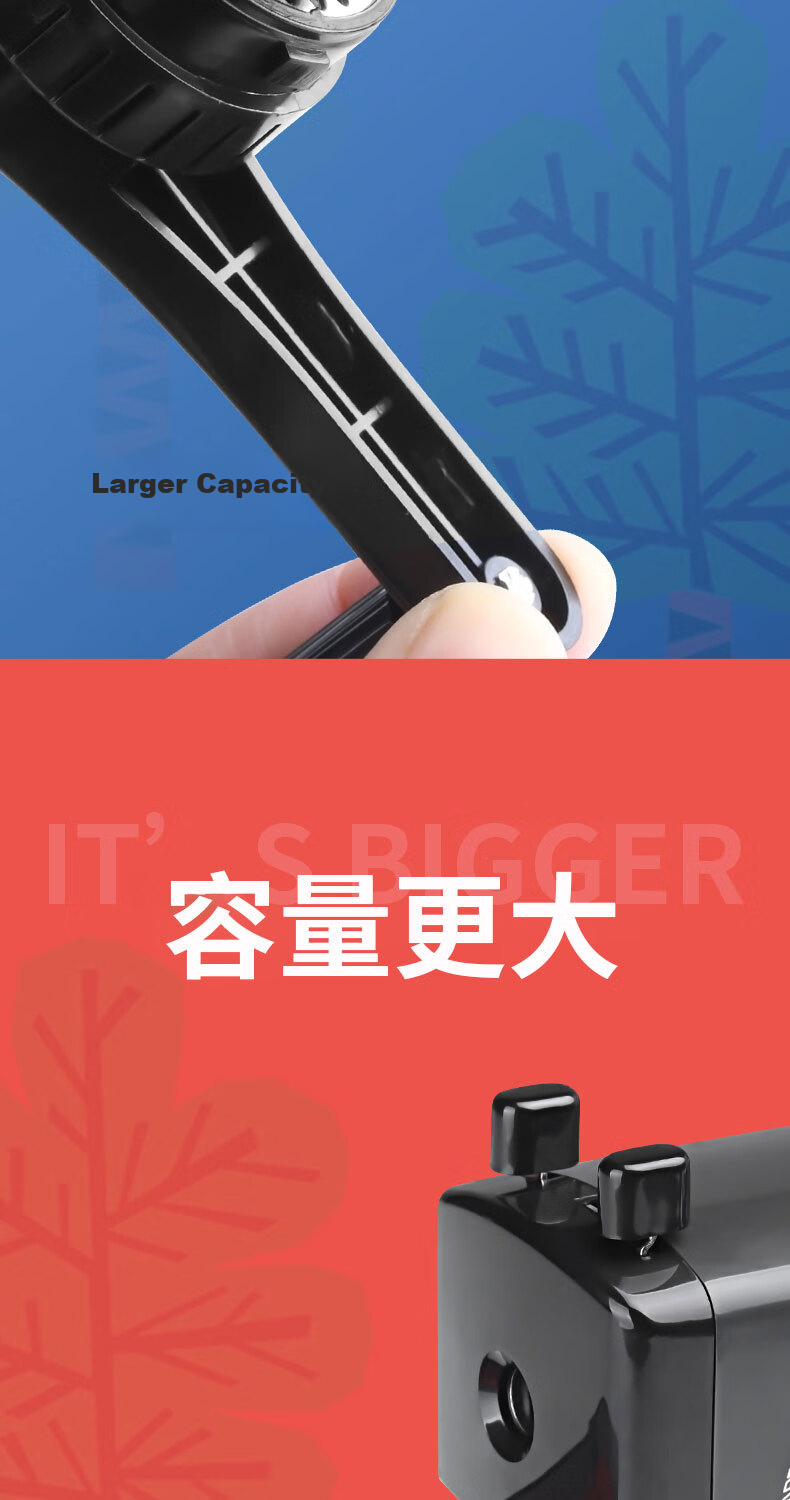 SUNWOOD Hand Crank Large Diameter Thick Triangular Pencil Sharpener Black SL63 Tiandongming Co-Creation Forest Series 9