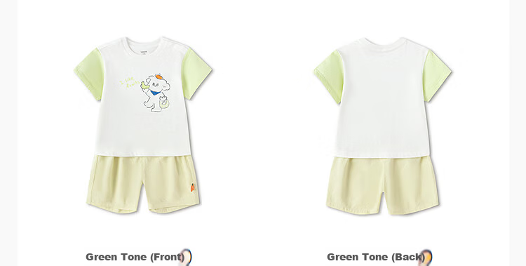 Balabala Baby Short Sleeve Set Infant Summer Outfit 2026 New Boys Girls T-Shirt Pants Cute Fashion 15