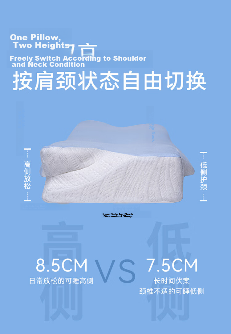 AiSleep All-Round Neck Support Pillow 2.0 Pro Memory Foam Cervical Pillow Ergonomic Adult Butterfly Shape Sleep Aid Pillow Core 9