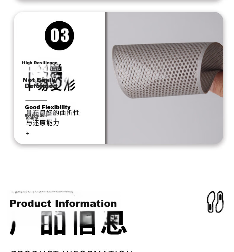 FOOTOPPO 3D Printed Ultra-Thin Breathable Soft Insoles for Men and Women Non-Slip Comfortable Thin Insoles Black 8
