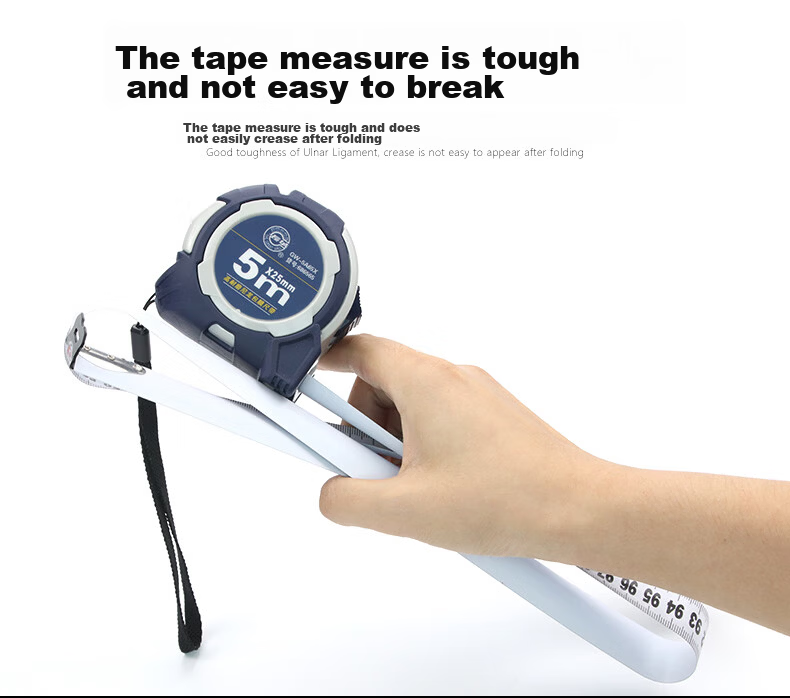 The Great Wall High Precision Thickened Nylon Coated Waterproof Rubber Steel Tape Measure 5m x 25mm 686565 7