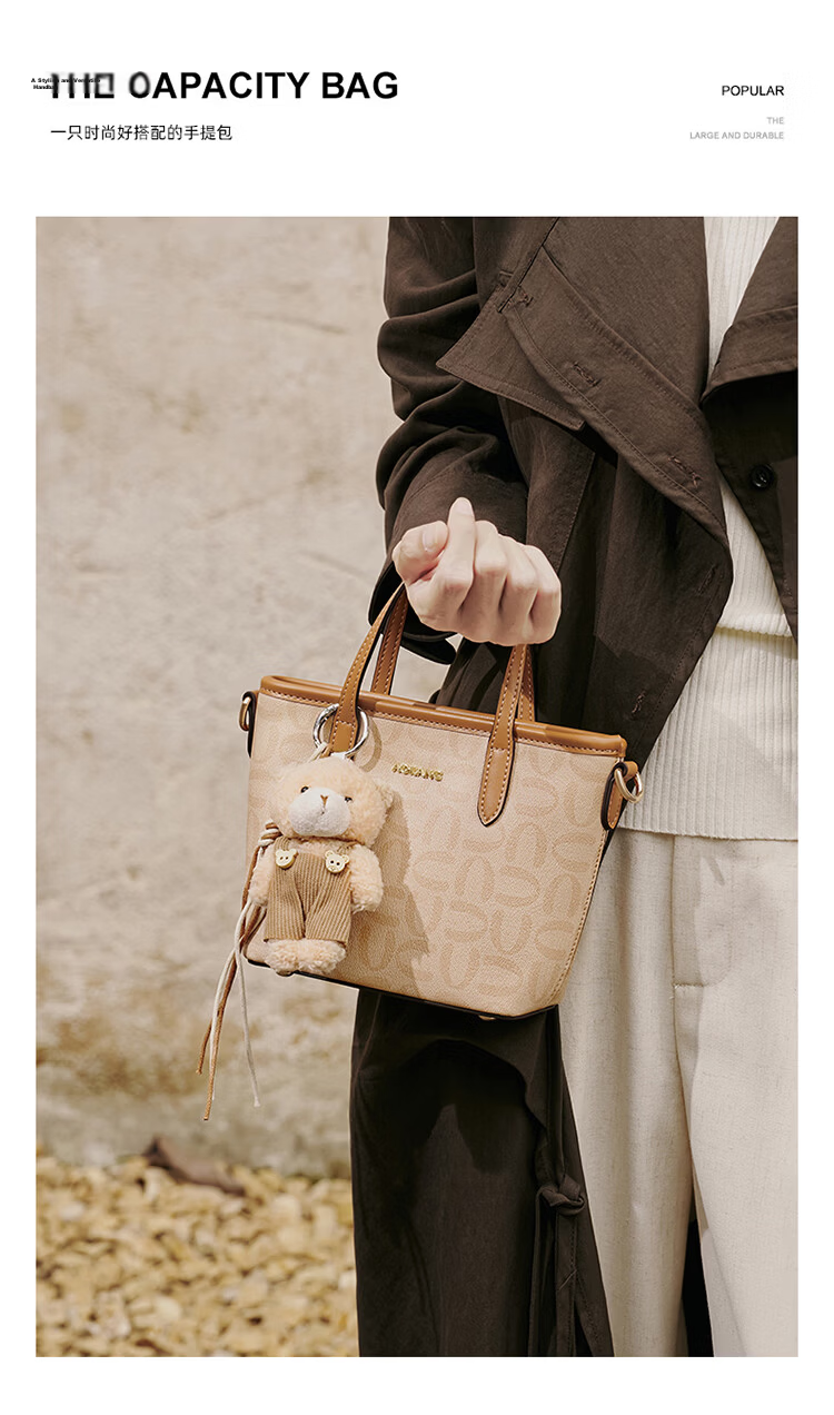 Aokang [Celebrity Style] Women's New Handheld Bucket Bag Fashion Crossbody Bag Birthday Gift for Girlfriend Wife 7