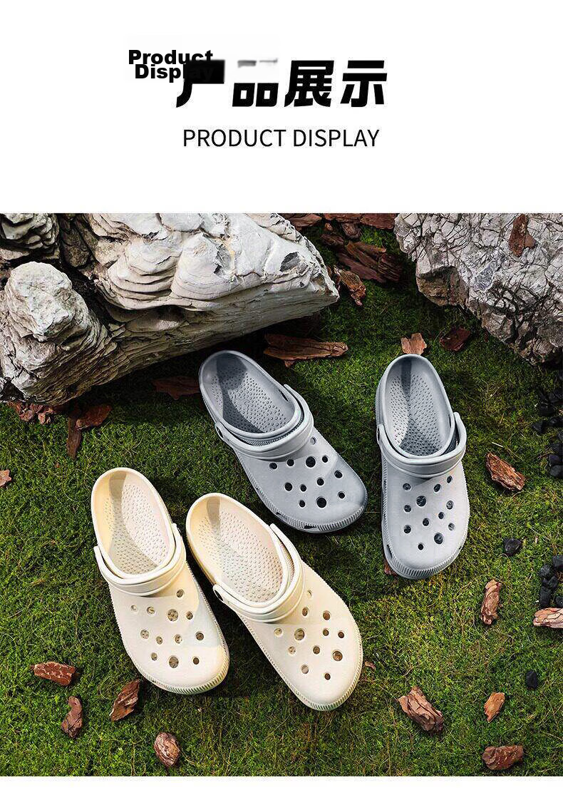 Afnoti Men's Summer Slip-On Clogs Non-Slip EVA Thick Sole Beach Sandals Champagne Color Size 37-38 10