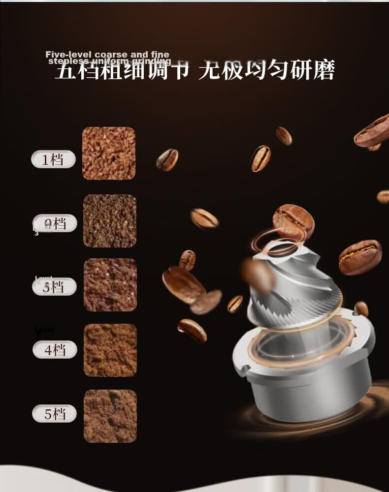 Siroca Stone Mill Fully Automatic American Coffee Maker Grinder Integrated Bean and Powder Dual-Use Multifunction PRO Small Coffee Machine for Office and Home [Qixi Valentine's Day Gift] 7
