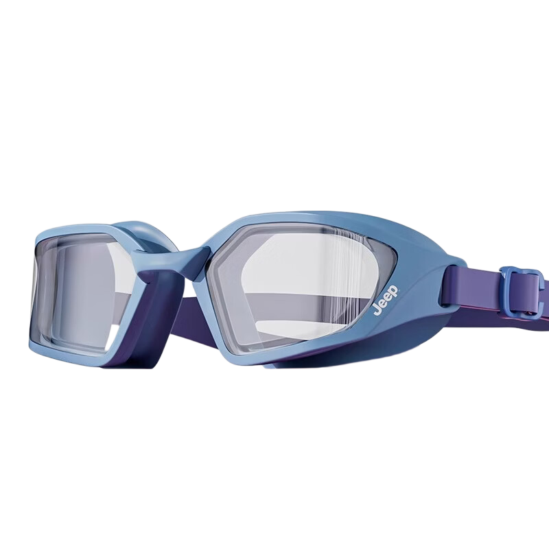 JEEP Kids Swimming Goggles Boys Waterproof Anti-Fog HD Youth Girls Swim Glasses Sea Salt Ice Blue 500°