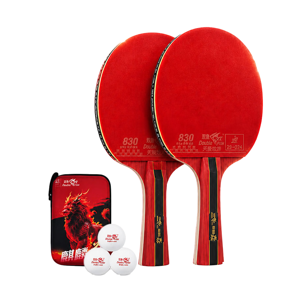DOUBLE FISH Nine Star Table Tennis Racket Beginner Training Student Youth High Elasticity Sponge Rubber Competition Table Tennis Paddle