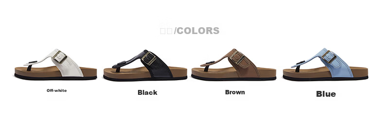 CAMEL Women's Beach Sandals Simple Casual Toe-Post Buckle Birkenstock Style L26M504036 Off-White 37 19