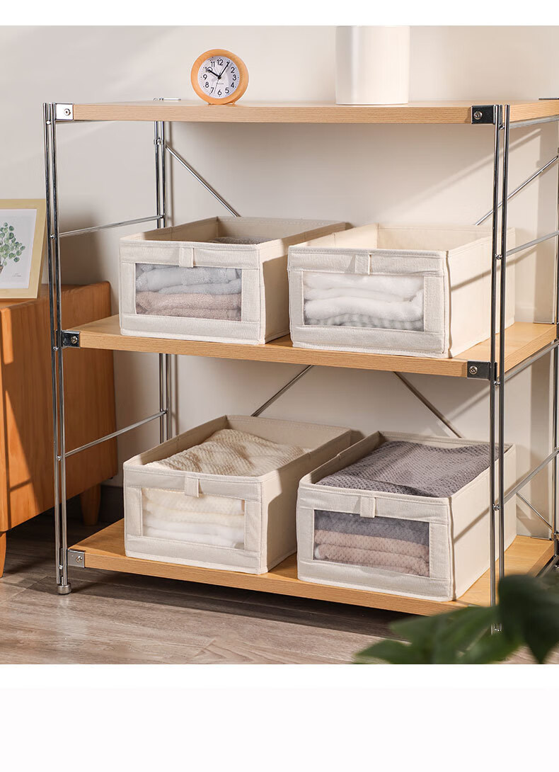Youjialiangpin Clothes Storage Box, Pants Organizer, Wardrobe Clothing Organizer, Cotton And Linen Underwear Storage Basket, Miscellaneous Item Storage Container 11
