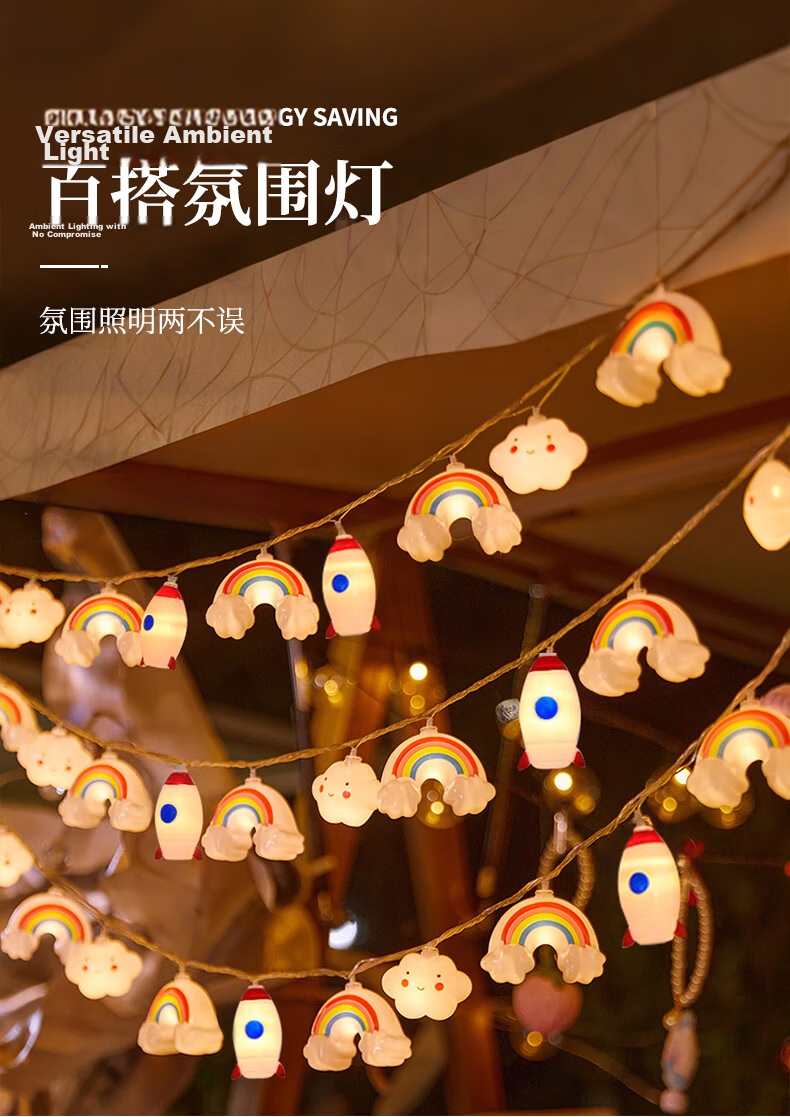 Modouyu Starry Sky String Lights, 3 Meters, 20 LED Lights, Camping Atmosphere Lights, Valentine's Day Confession, Proposal, Birthday Room Decoratio 6