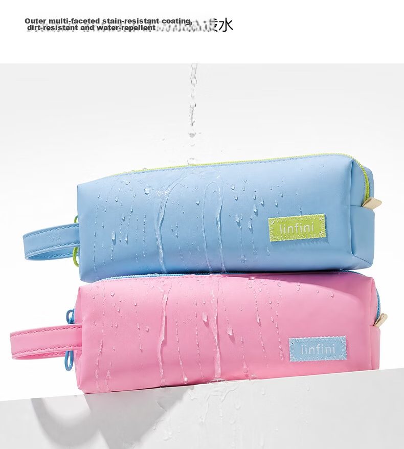 Deli Horizontal Flip Magnetic Student Handheld Pencil Case Fashionable Multi-Layer High-Value Simple Large Capacity Storage Bag Portable Stationery Box for Girls and Boys Black BC517 Graduation Gift 3