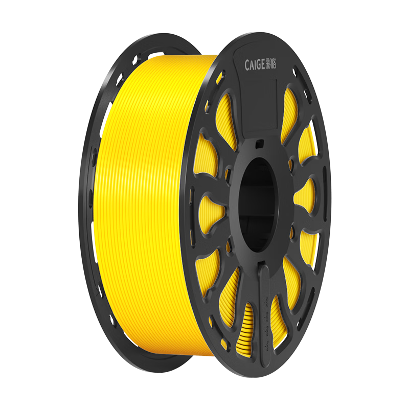 Caige 3D Printing Filament PETG 1.75mm Compatible with Tuozhu, Chuangxiang Sanwei, Duoku, Jiguang'erwo 3D Printer Filament Yellow 1kg