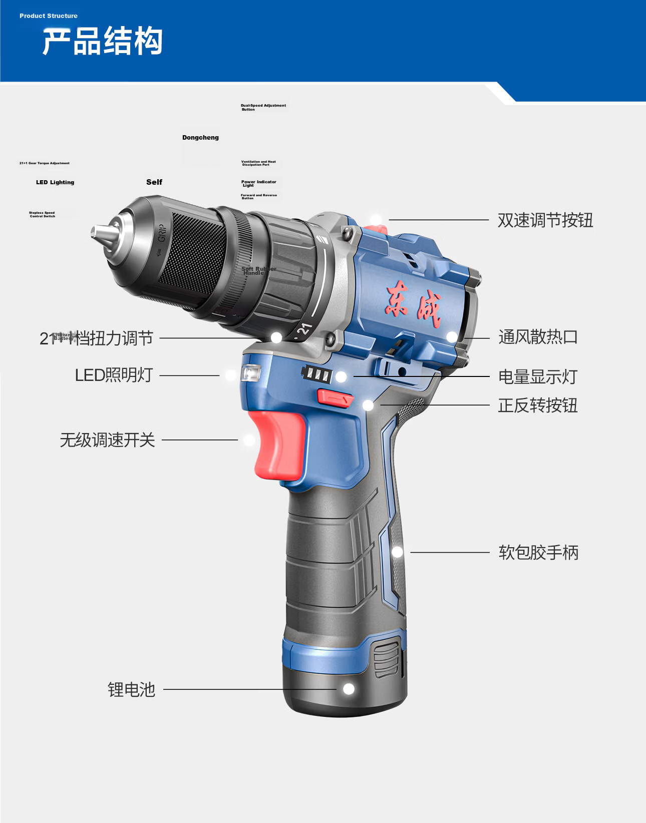 Dongcheng 12V Brushless Cordless Drill DCJZ1250SQM Electric Screwdriver Toolbox Handheld Lithium Battery Drill for Home Use 31