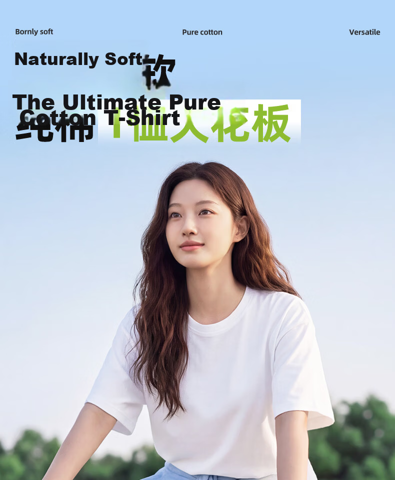 Warrior Women's Short Sleeve T-Shirt 2026 New Summer White Regular Shoulder Plus Size Loose Pure Cotton Tee 2