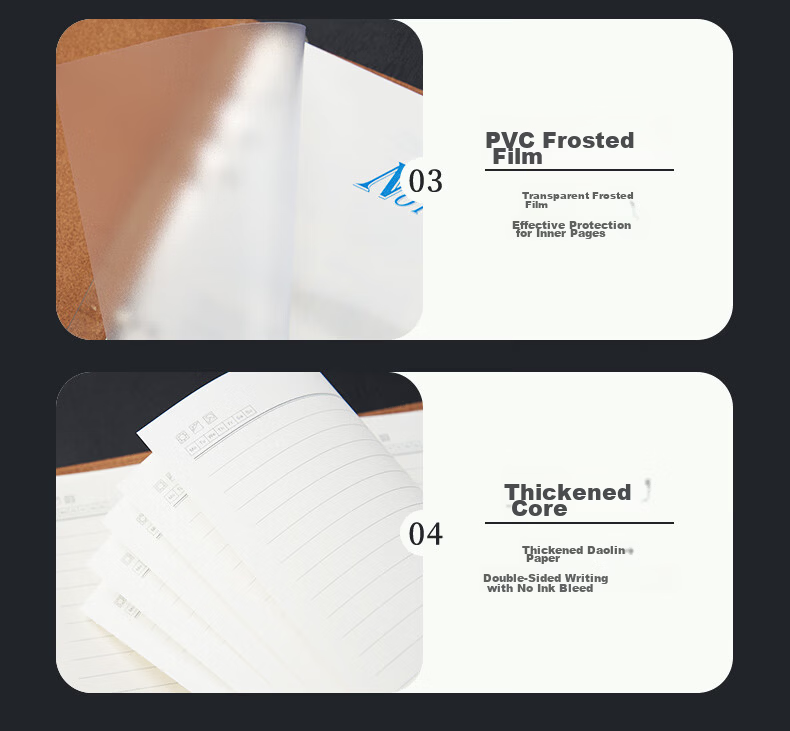 Weimei A5 Detachable Faux Leather Loose-Leaf Binder 25K Vintage Notebook Student Thickened 100 Pages Diary Journal Creative Souvenir Business Exquisite Gift Box Custom Logo Available 10