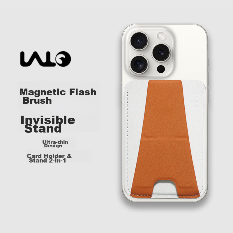 LALO Pro Strong Magnetic Cardless Quick Swipe Card Holder Phone Stand Invisible Desktop Bus High-Speed Rail Card Storage Danxia Orange Pro Strong Magnetic Edition [Swipe Card + Storage]