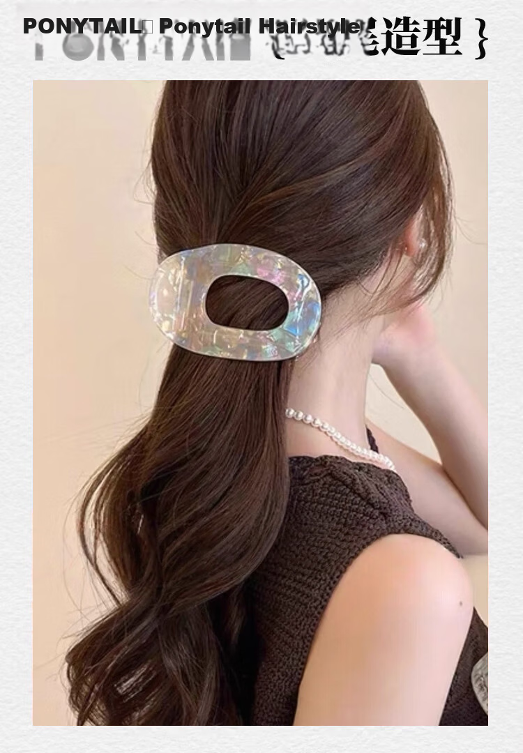 Banjeni Large Simple Shark Clip Hairpin for Women High-End Half-Up Hair Accessory Mallard Style Back Hair Bun Clip 4