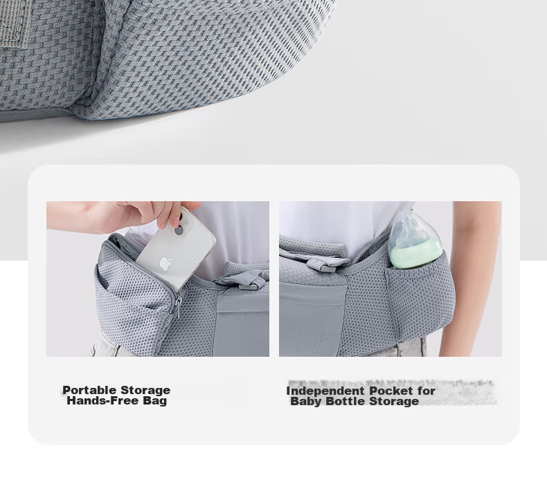 Betis Waist Stool Baby Carrier Front Carry Waist Stool 0-36 Months Dual Use Baby Carrier Mos Blue 20