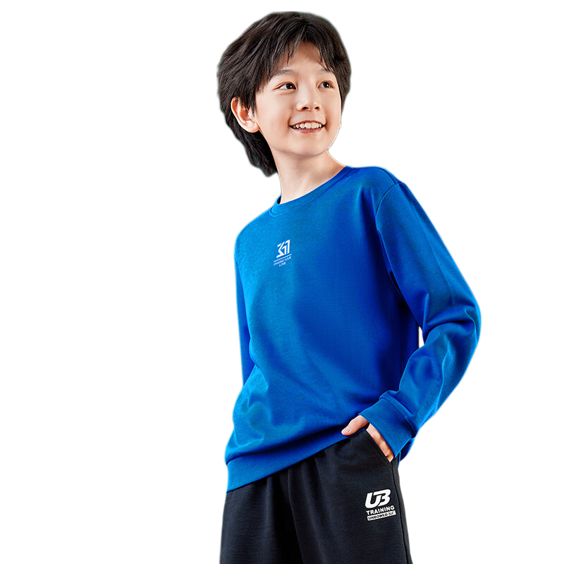 361° Children's Sweatshirt, Spring And Autumn, for Boys And Girls Aged 3-14, Versatile School Sports Pullover Hoodie, Blue, Size 175