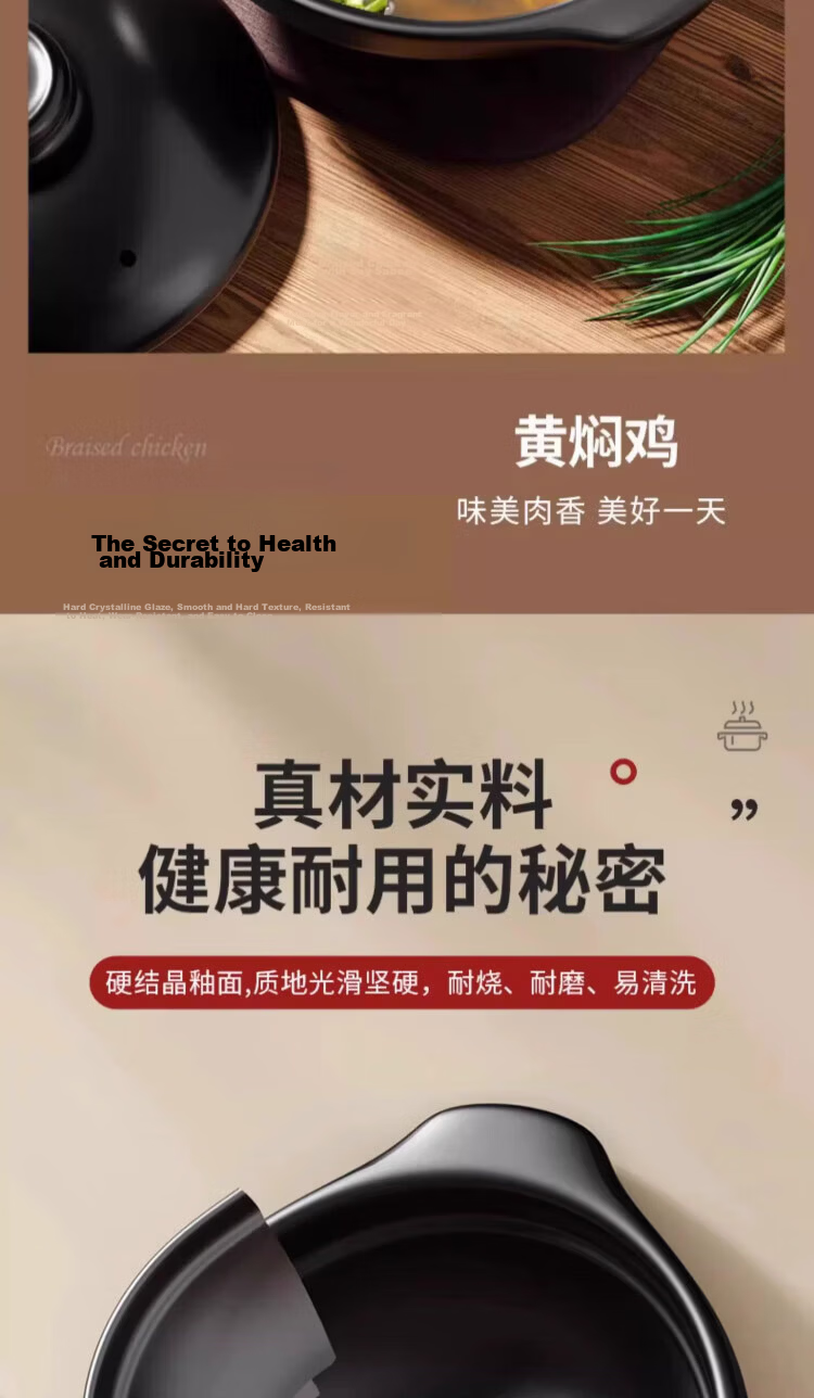 Jingyan Claypot Rice Wide Mouth Ceramic Casserole High Temperature Resistant Crack-Resistant Gas Stove Special Cantonese Claypot 16