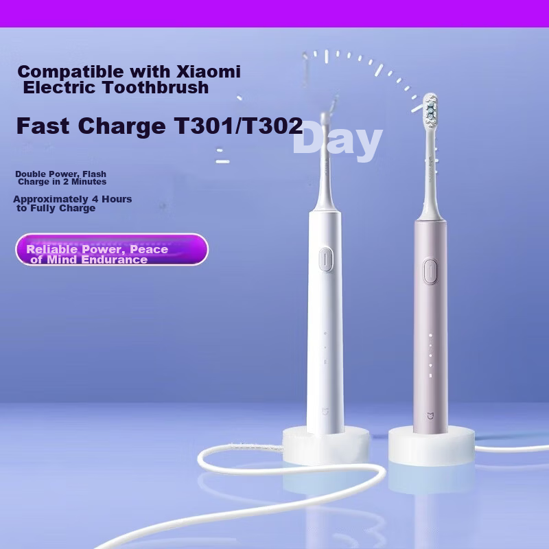 AIDAMO Charging Base Adapter for Xiaomi Electric Toothbrush T301/T302, MiJia MES605/MES608 Charger Charging Cable Stand Docking Station Accessory 3