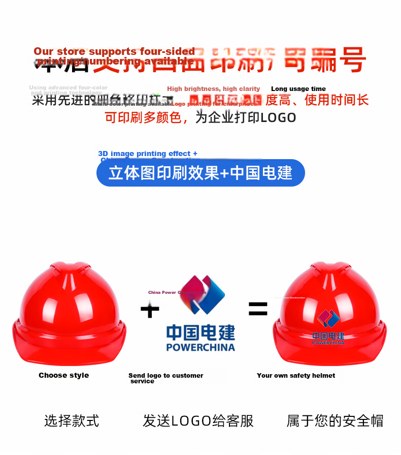 Duoneng Safety Helmet Construction Worker Helmet Breathable Blue National Standard Safety Helmet Electric Power Building Labor Protection Safety Helmet Deluxe Large V Blue 1