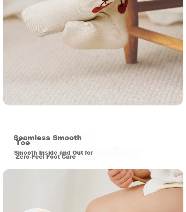 TONGTAI Baby Socks Mid-Calf Unisex Seamless Non-Binding Wide Cuff Pink 0-6 Months 11