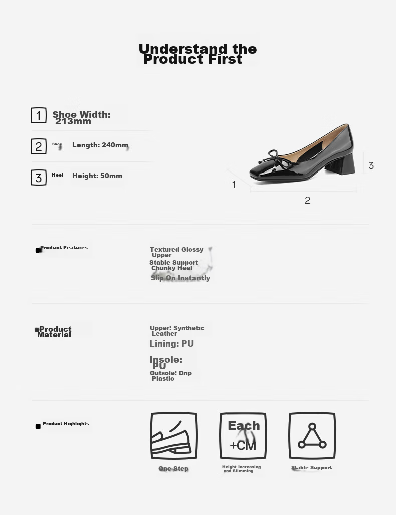 HLA Elegant Workwear Women's Low-Cut Square Toe Chunky Heel Commuter Shoes HDADXW1CEC056 Apricot 35 5