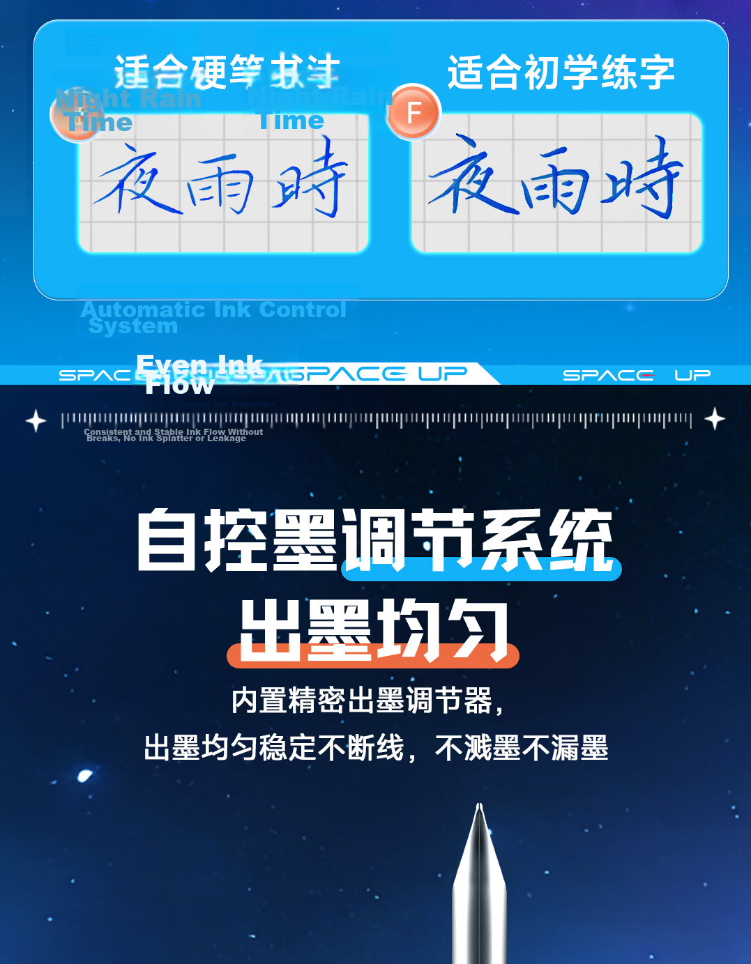 Dianshi Pen Launch Edition Time Capsule Student Fountain Pen Anti-Splash EF Fine Nib Posture Correction Refillable Ink Cartridge Grade 3 Elementary School Handwriting Practice Pen Back to School Essen 11