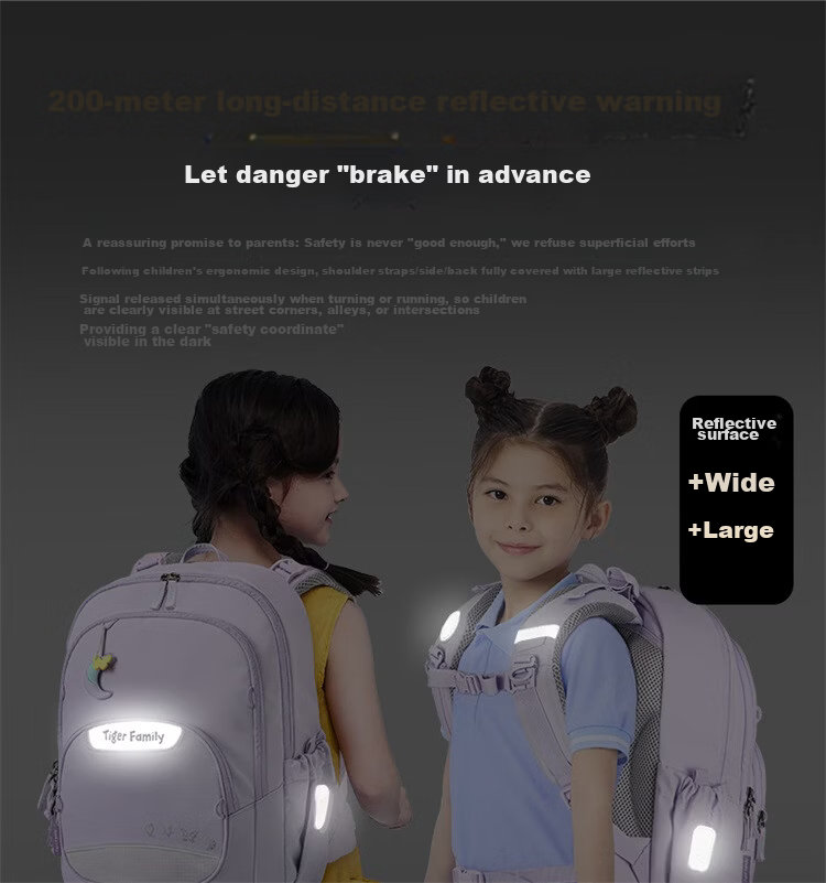 TigerFamily TigerMi Primary School Backpack for Grades 1-5 Kids Boys Girls Ergonomic Large Capacity School Bag 26