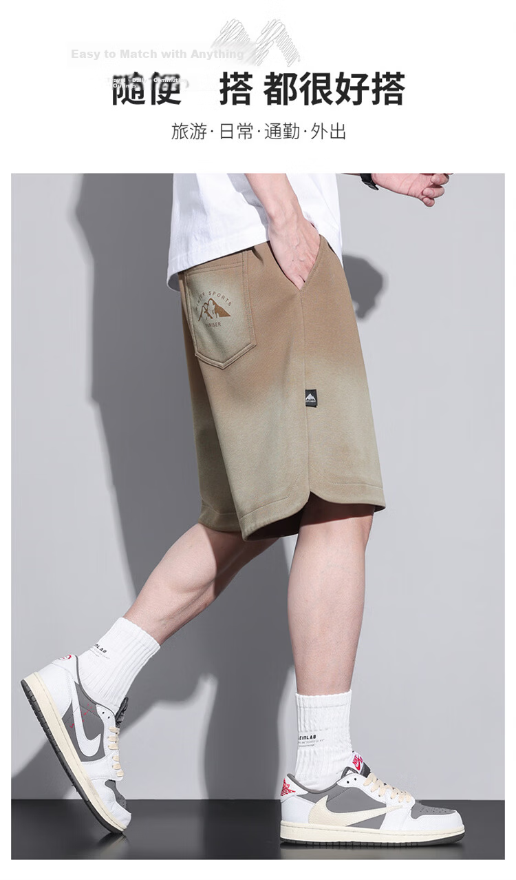 MARK FAIRWHALE Men's Shorts, Summer American-Style Loose Printed Pants, Lightweight Summer Sports Five-Point Casual Trousers for Me 3