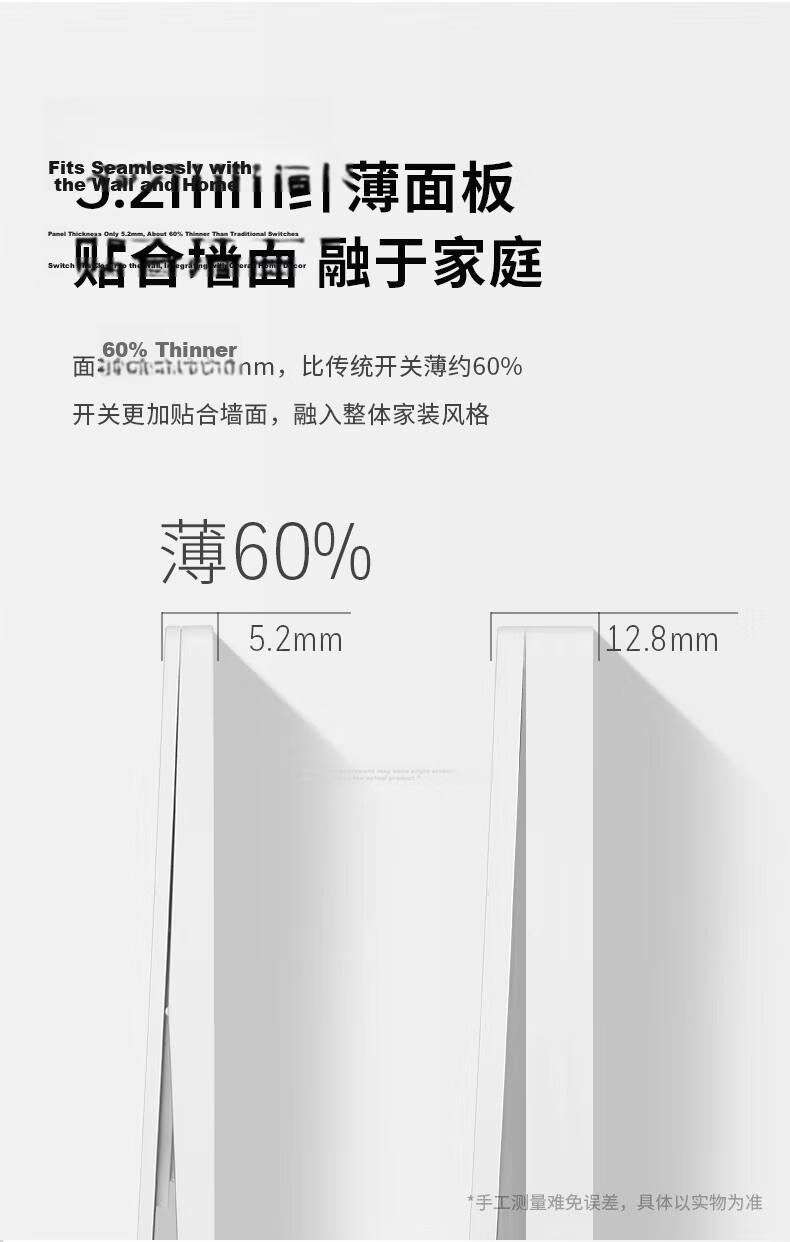 Honeywell Ultra-Thin Matte Frameless Switch Socket Panel Computer Socket (Category 6) Network Plug T3 Cloud Mist Gray 2