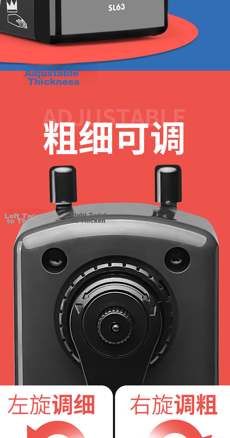 SUNWOOD Hand Crank Large Diameter Thick Triangular Pencil Sharpener Black SL63 Tiandongming Co-Creation Forest Series 7