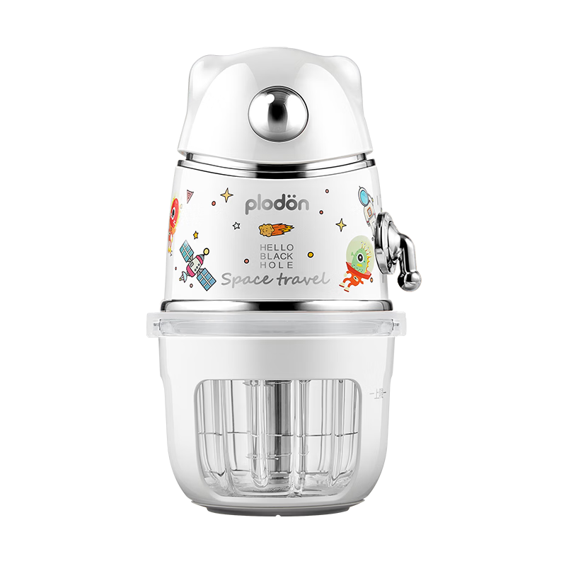 PLODON Baby Food Processor Blender Masher [Age-Adjustable Speed] [Steel Shaft] Ten Blades - Dual Cup Dual Blade