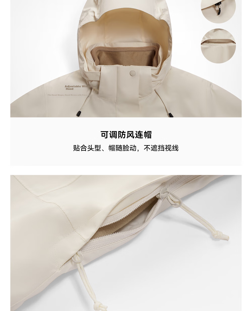Pelliot Mountain Classic 3.0 3-in-1 Waterproof Jacket Spring Autumn Unisex Warm Coat 125301055 Purple M 43