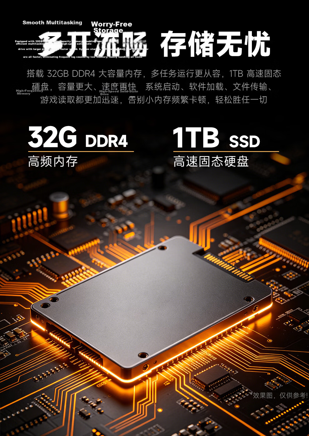 HEXIEHAO 14th Gen Core I7-14650HX, RTX5060Ti Dedicated Graphics Card, 32GB RAM, 1TB Storage, Gaming, Live Streaming, Design, Home Office Desktop Computer, Complete System 11