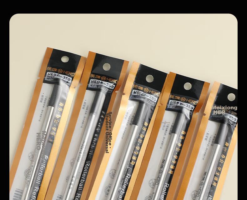 HERO Ballpoint Pen Refills 359 Spiral Daily Writing Practice Signature Pen Refills 0.7mm Black 24-Pack 8